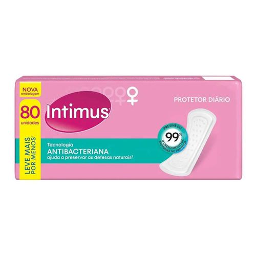 Absorvente Iintimus Protetor Diário Antibac Suave 80 Unidades