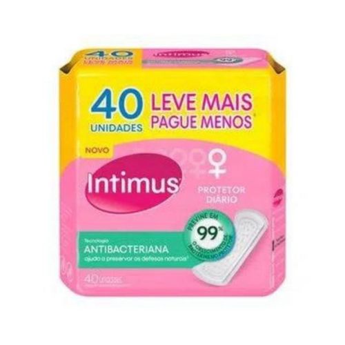 Absorvente Intimus Protetor Diario Antibacteriana Suave 40 Unidades