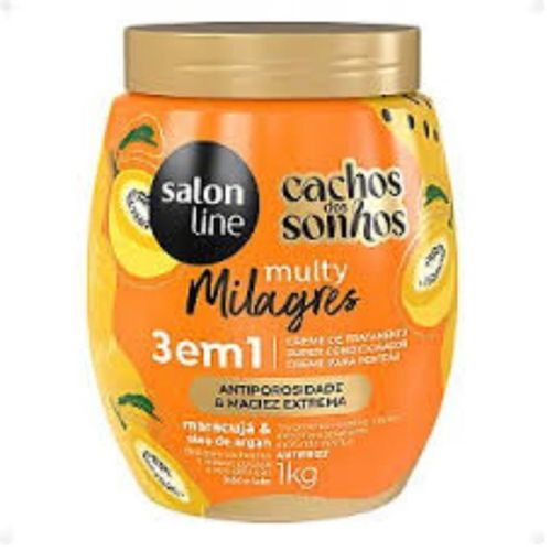 Creme Para Tratamento Salon Line 1Kg Maracujá 3 Em 1 Multy Milagres