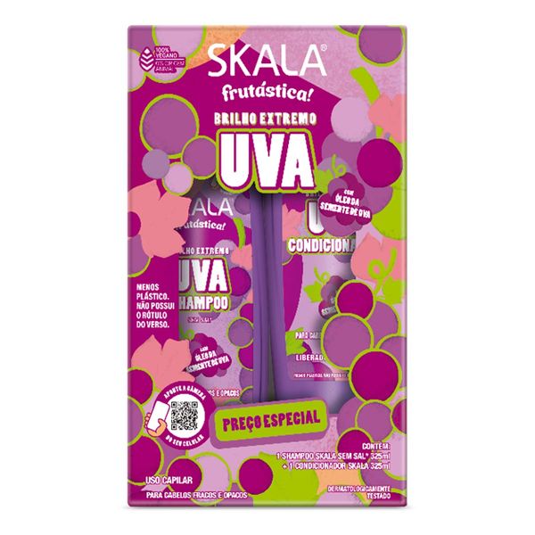 Kit Skala Uva Shampoo + Condicionador 325ml Cada