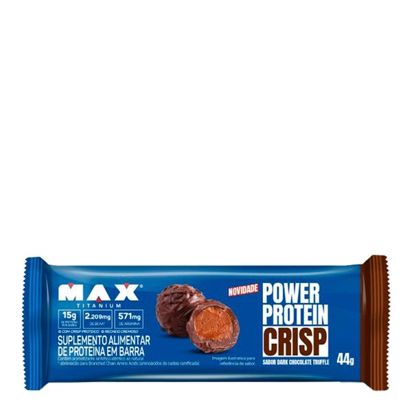 Barra de Proteína Max Power Protein Crispy Dark Chocolate Truffle 44g