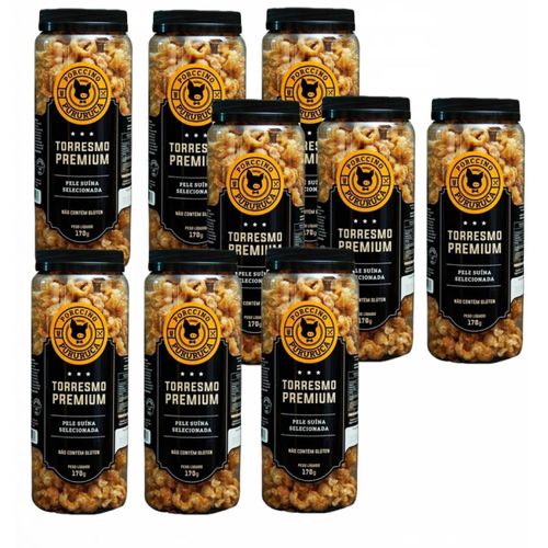 9x Torresmo Pururuca Premium Porccino - 170g