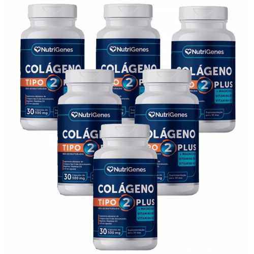 6x Colágeno Tipo2 Plus + Vit D 3 + Vit K2 + Magnésio 6x Colágeno Tipo2 Plus + Vit D 3 + Vit K2 + Magnésio