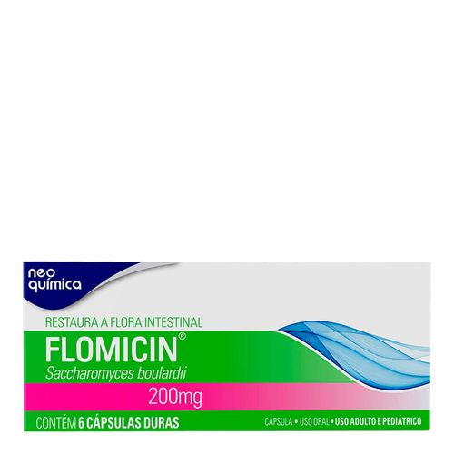 Probiótico Flomicin 200Mg 6 Cápsulas