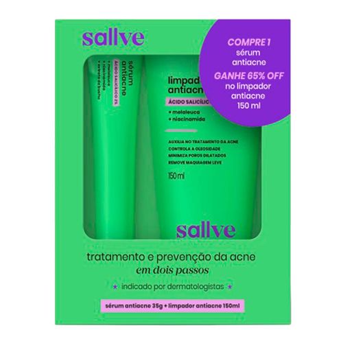 Kit Sallve Antiacne Sérum 35G + Limpador 150Ml