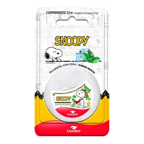Fio Dental Condor Snoopy Menta 25m 1 Unidade