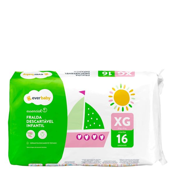 Fralda Ever Baby Essencial XG 16 Unidades