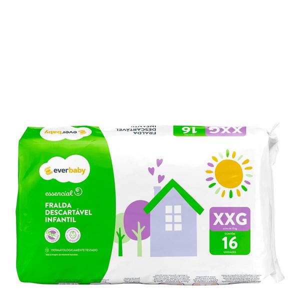 Fralda Ever Baby Essencial XXG 16 Unidades