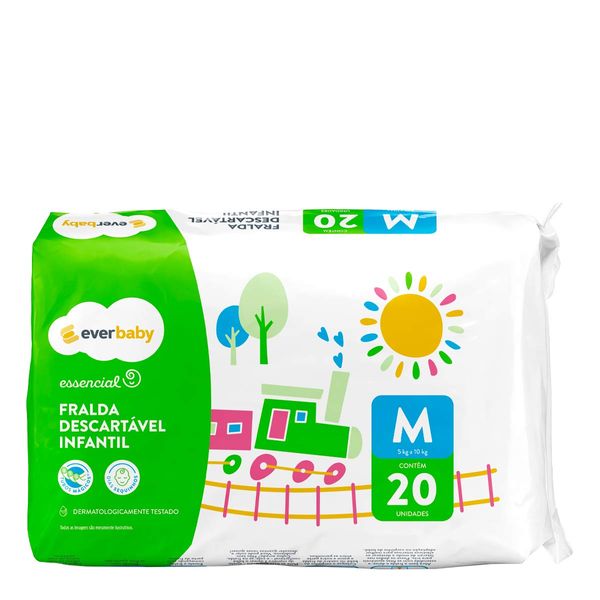 Fralda Ever Baby Essencial M 20 Unidades