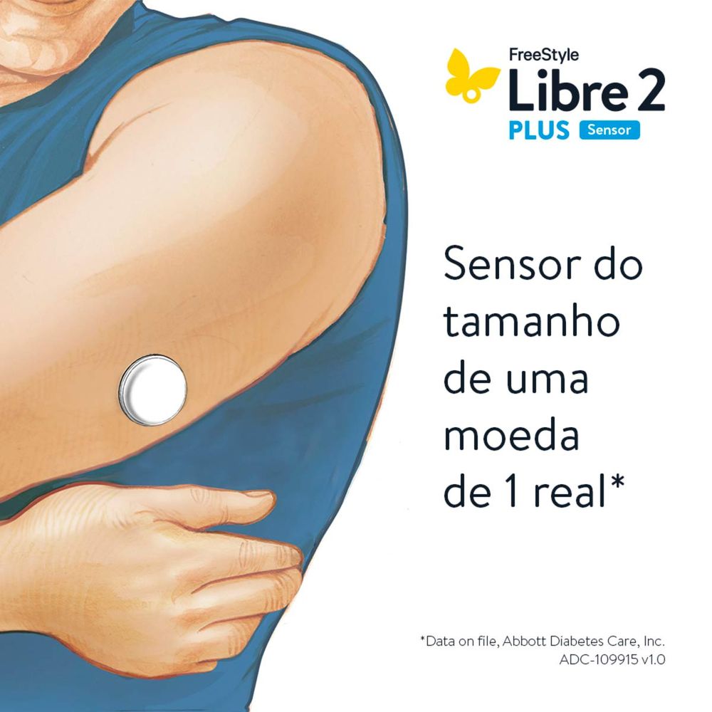 Sensor Freestyle Libre 2 Plus Abbott 1 Unidade - Drogaria Sao Paulo