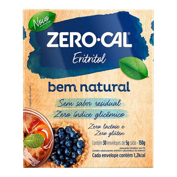 Adoçante em Pó Zero-Cal Eritritol 5g 30 Sachês