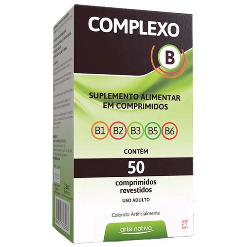 COMPLEXO B COM 5 VITAMINAS 50 COMPRIMIDOS - ARTE NATIVA