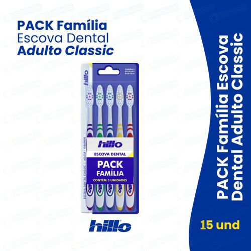 Kit 15 Escova de Dente Macia Hillo