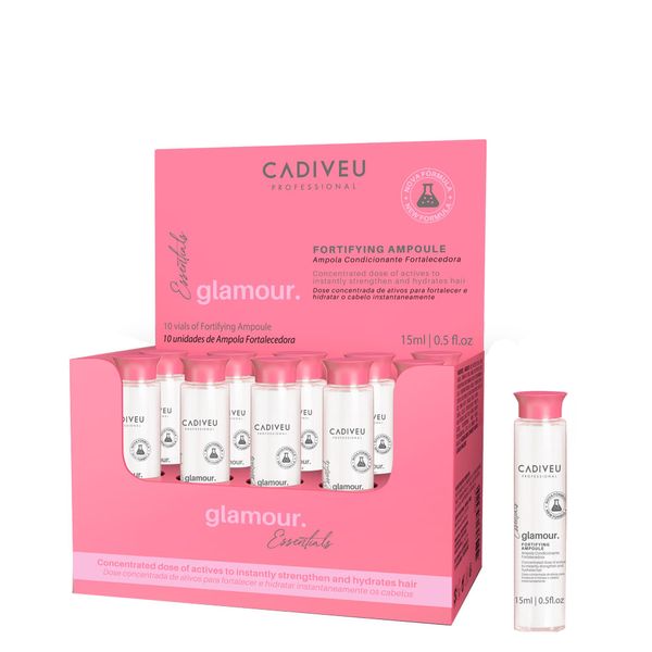 Caixa de Ampola Fortalecedora Cadiveu Essentials Glamour 10 X 15ml Caixa de Ampola Fortalecedora Cadiveu Essentials Glamour 10 x 15 ml