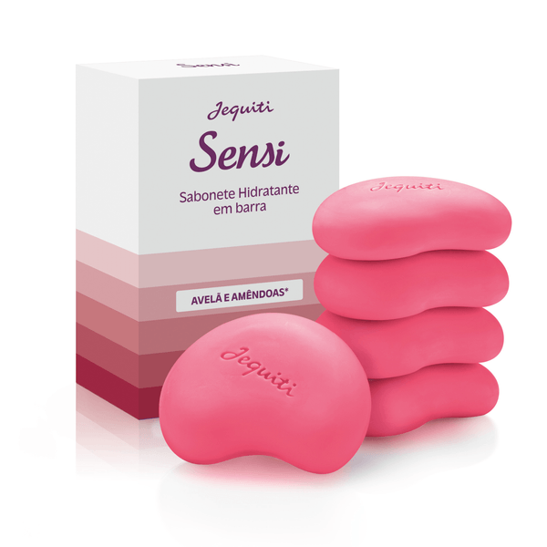 Estojo Sabonete Hidratante Em Barra Sensi Avelã e Amêndoas, 5 x 80g 5 x 80g