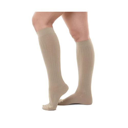 Meia de Compressão para Viagem Supportline Soft 18-22mmHg 3/4 AD Panturrilha Cor Caqui - Venosan M