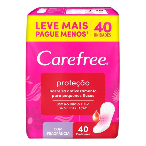 Protetor Diário Carefree Proteção Original Com Fragrância 40 Unidades