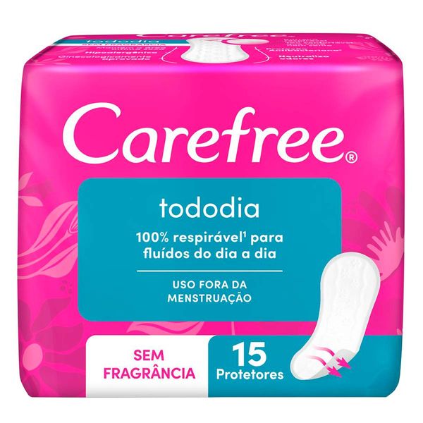 Protetor Diário Carefree Todo Dia Sem Fragrância 15 unidades