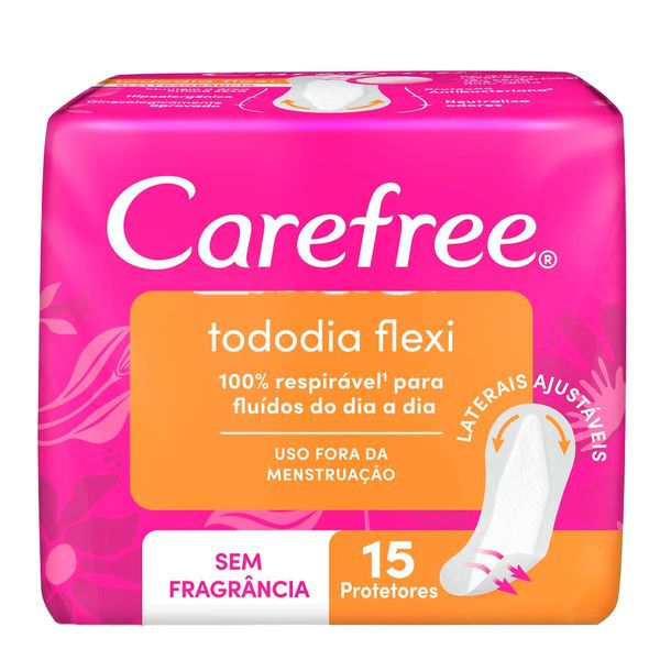 Protetor Diário Carefree Todo Dia Flexi sem Perfume 15 Unidades