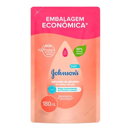 Sabonete Líquido Johnson's Baby Da Cabeça Aos Pés Refil 180Ml