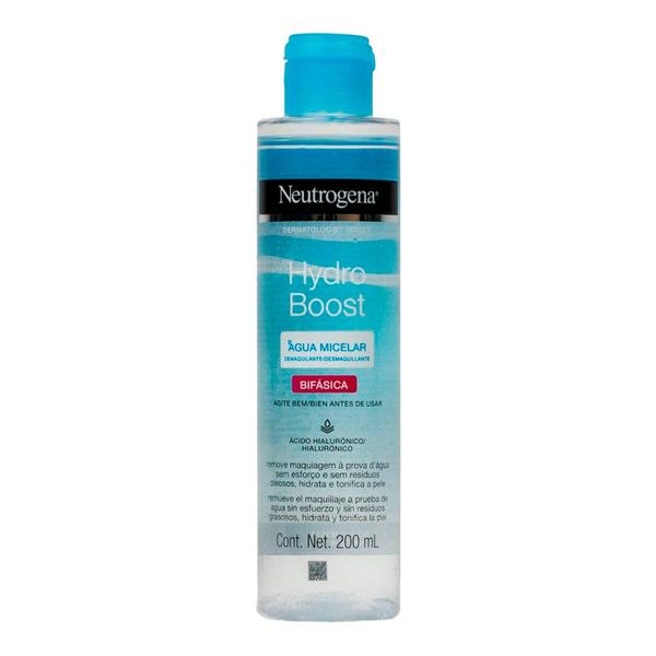 Água Micelar Facial Neutrogena Hydro Boost Demaquilante Bifásica 200ml