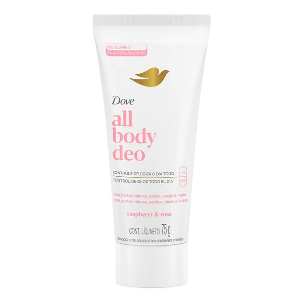 Desodorante Corporal Dove All Body Deo Raspberry & Rose 75g Creme