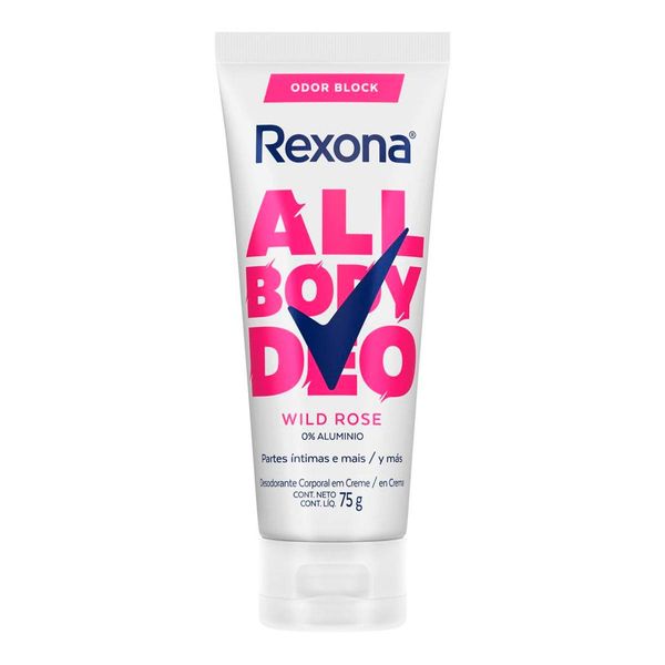 Desodorante Corporal Rexona All Body Deo Wild Rose 75g Creme