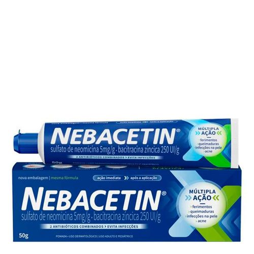 Antibiótico Nebacetin 50G Pomada Dermatológica