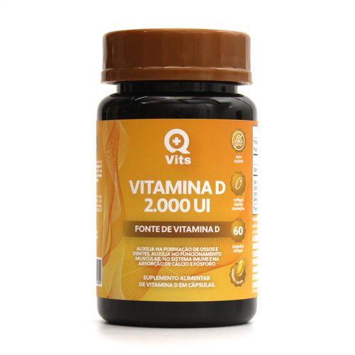Vitamina D 2000UI QMaisVits 60 Cápsulas Softgel