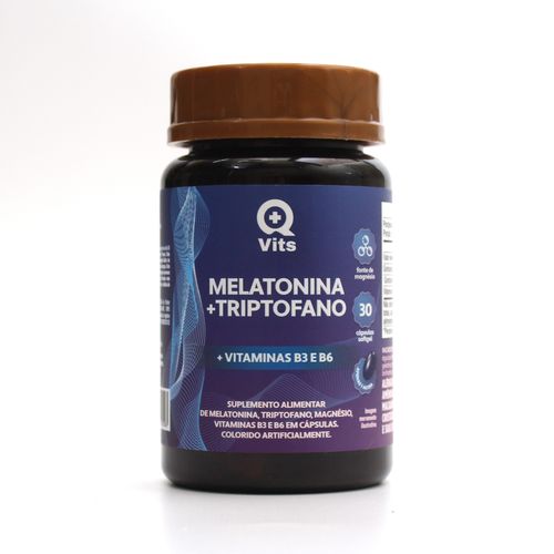 Melatonina + Triptofano QMaisVits 30 Cápsulas Softgel