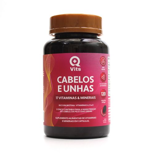 Cabelos e Unhas QMaisVits 120 Cápsulas Softgel
