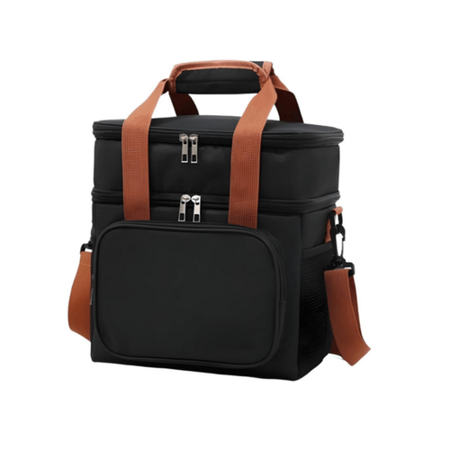 Bolsa Termica Marmita Lancheira Multiuso Alça Trabalho Passeio Academia Dois compartimentos Preta Bolsa Termica Marmita Lancheira Multiuso Alça Trabalho Passeio Academia Dois compartimentos Preta