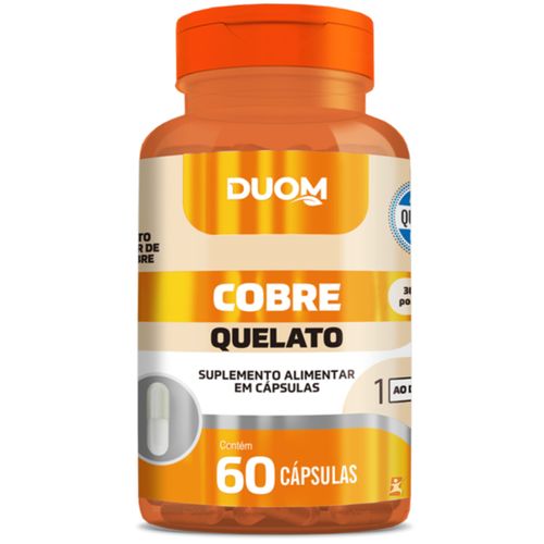 COBRE AUTÊNTICO QUELATO NPA 60 CÁPSULAS 1 AO DIA – DUOM