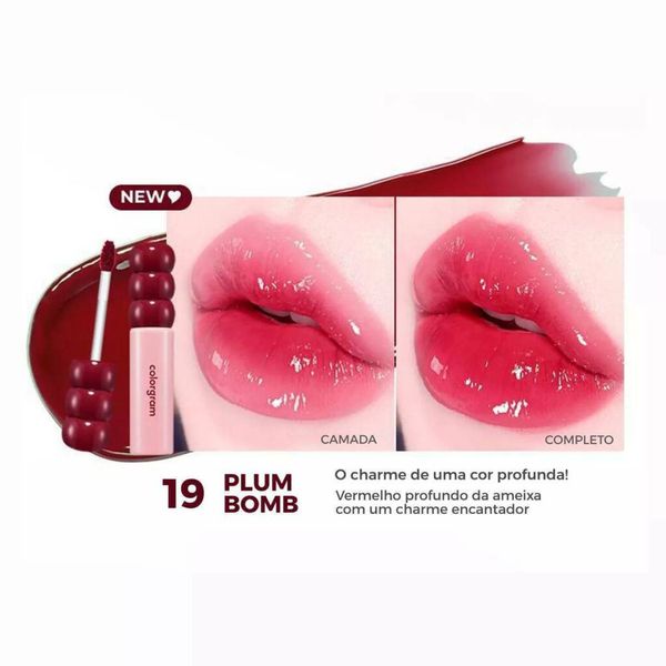 Colorgram Fruity Glass Tint 3g (NOVAS CORES!!) #19 Plum Bomb (NOVO!!)
