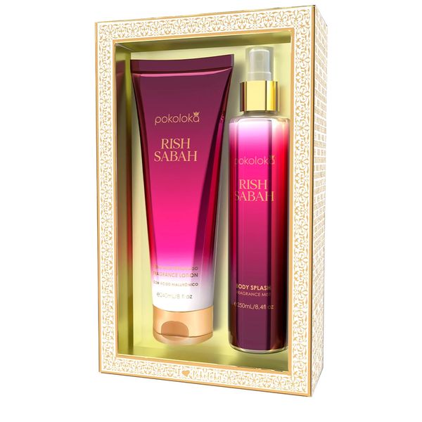 Pokoloka Kit Loção Body Splash Rish Sabah 250ml + Body Lotion 240ml
