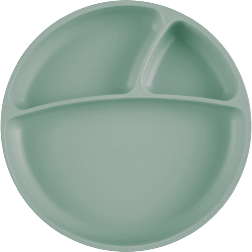 Prato Infantil Divisórias Silicone Portions River Green - Minikoioi