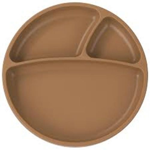 Prato Infantil Divisórias Silicone Portions Woody Brown - Minikoioi