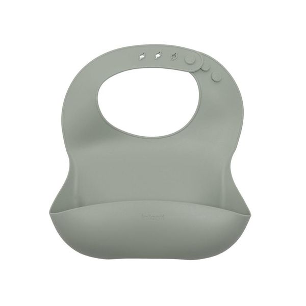Babador de Silicone Com Pega Migalhas Piccolo Verde - Infanti