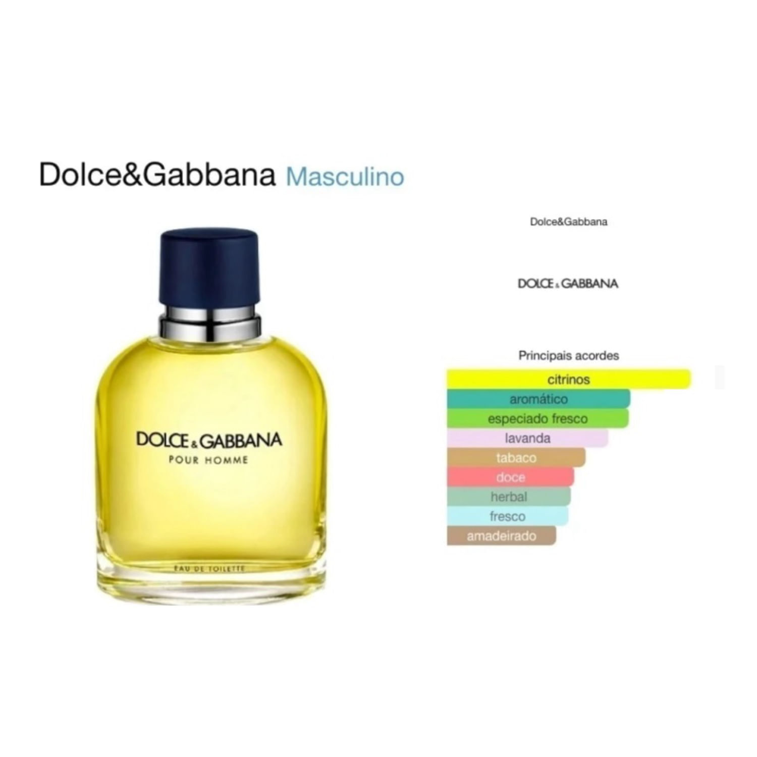 Perfume Dolce Gabbana Pour Homme Edt | Perfume Masculino 125 ml