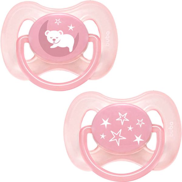 Chupeta Comfort Tam.1 Noturna Kit Estrela - Buba