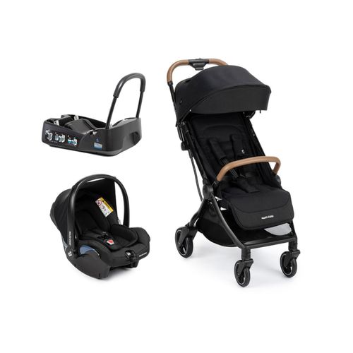 Carrinho com Bebê Conforto Travel System Eva³ Trio 0 a 15 Kg Essential Black - Maxi-Cosi