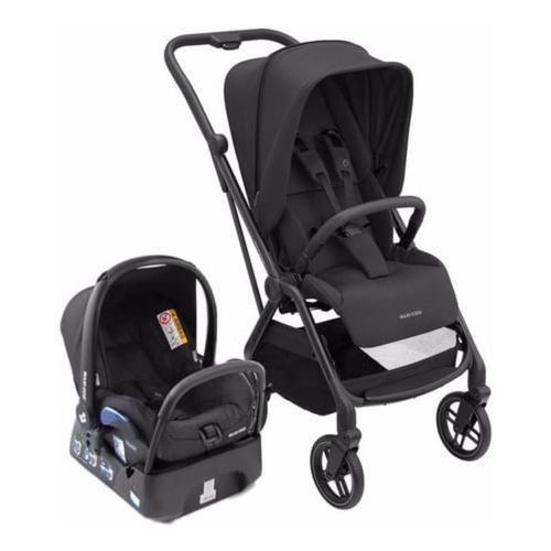 Carrinho com Bebê Conforto Travel System Leona² Trio Maxi-Cosi Essential Black