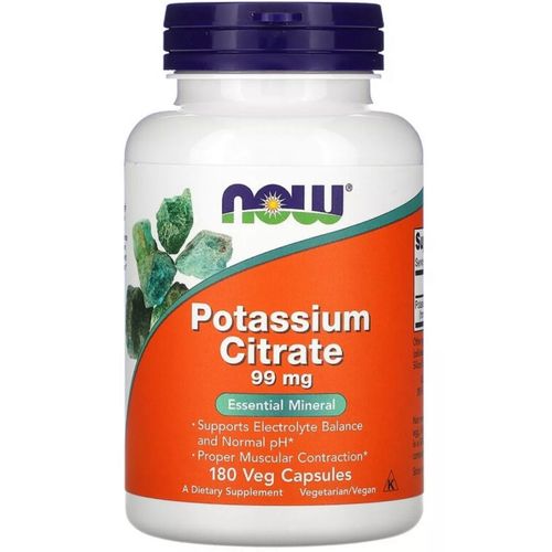 Potássio Citrate 99mg 180 Cáps. Now Foods