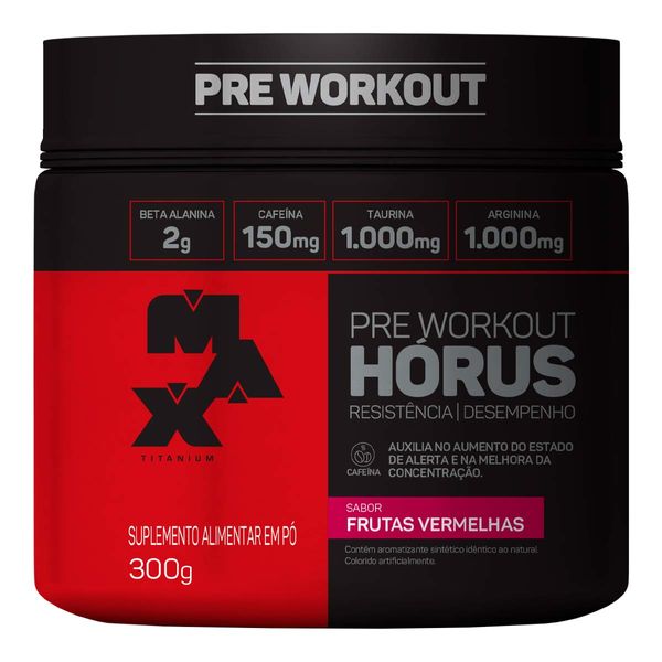 Pré Treino Max Titanium Sabor Frutas Vermelhas 300g
