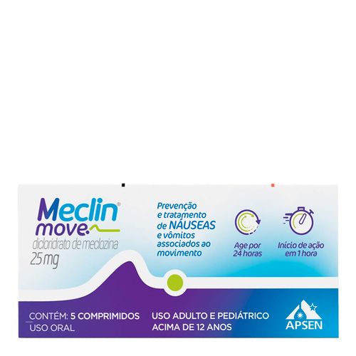 Meclin Move Apsen 25Mg 5 Comprimidos