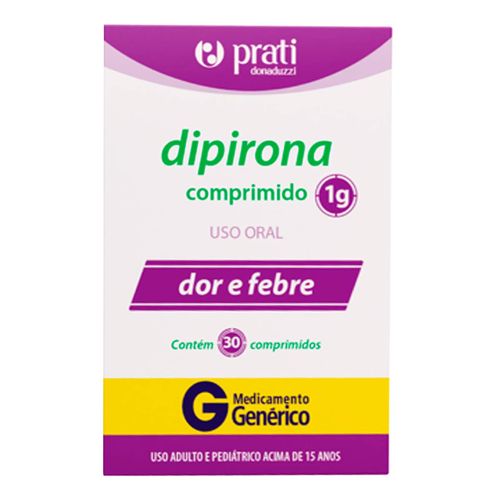 Analgésico E Antitérmico Dipirona 1G Genérico Prati Donaduzzi 30 Comprimidos