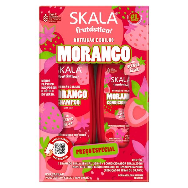 Kit Skala Morango Shampoo + Condicionador 325ml Cada