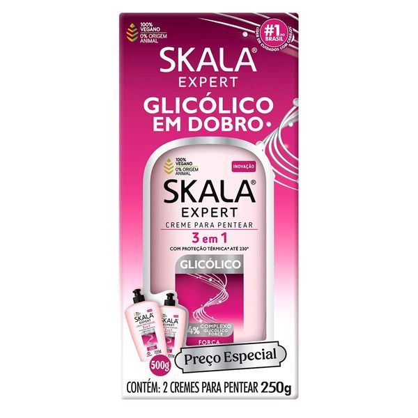 Kit Creme para Pentear Skala Glicólico 2 Unidades de 250g Cada