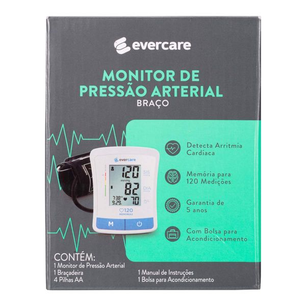 Monitor De Pressão Ever Care Braço 1 Unidade
