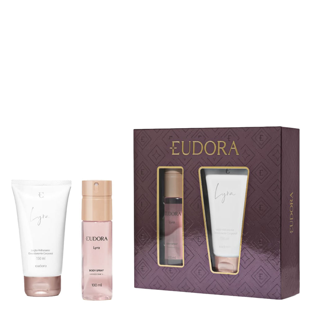 Kit Perfume Eudora Lyra Feminino - Body Spray 100ml + Loção Hidratante 150ml